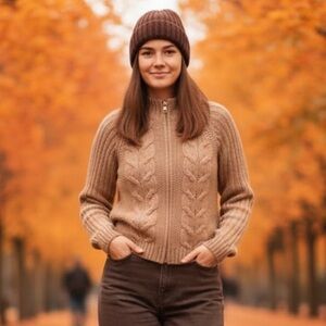 Cable Knit Tan Sweater